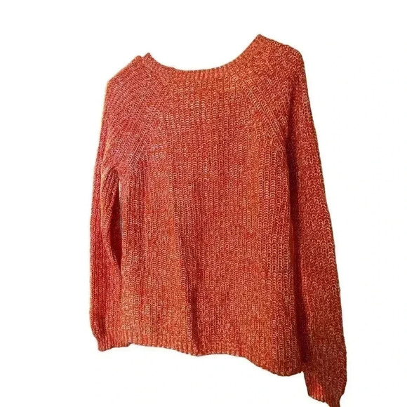 Faded Glory Women's Orange Pull-Over Sweater Size Large (12-14) - Picture 2 of 2